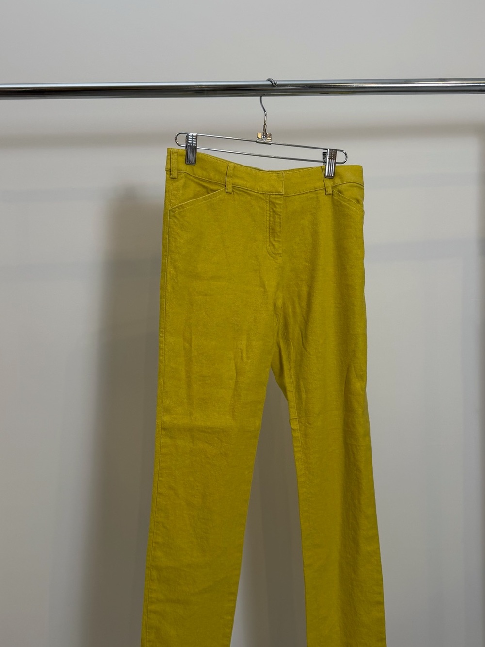 Women’s Yellow Slim Straight Pants